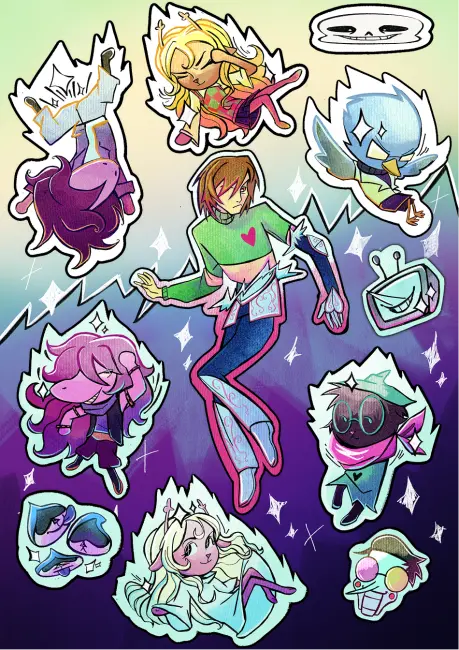 Стикерпак А6 "Deltarune"