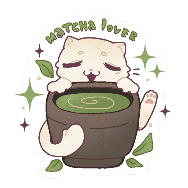 Одиночный стикер "matcha lover"