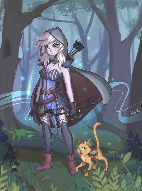 Открытка "Drow Ranger"
