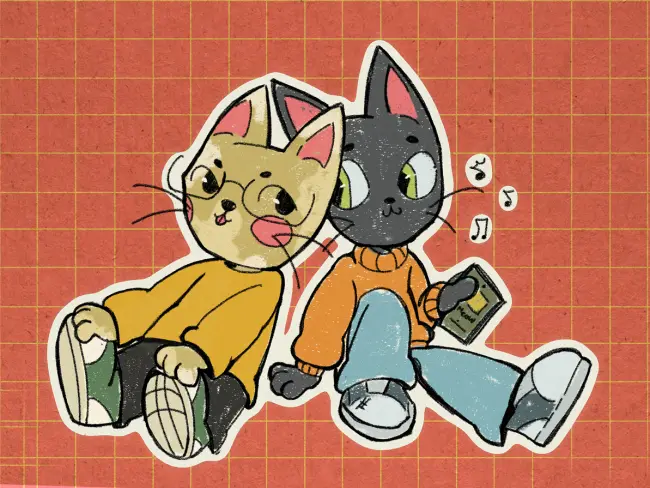 Открытка "Котики"