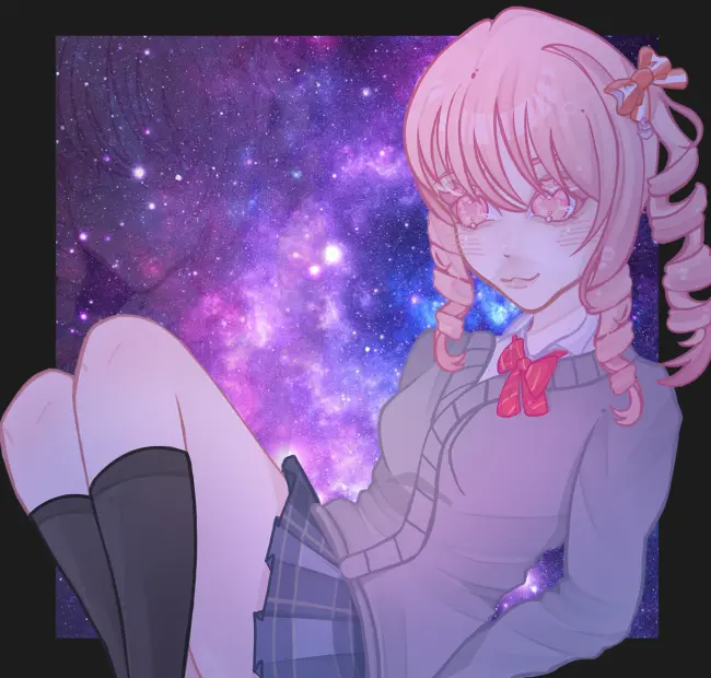 Значок-сердечко "space Mizuki"
