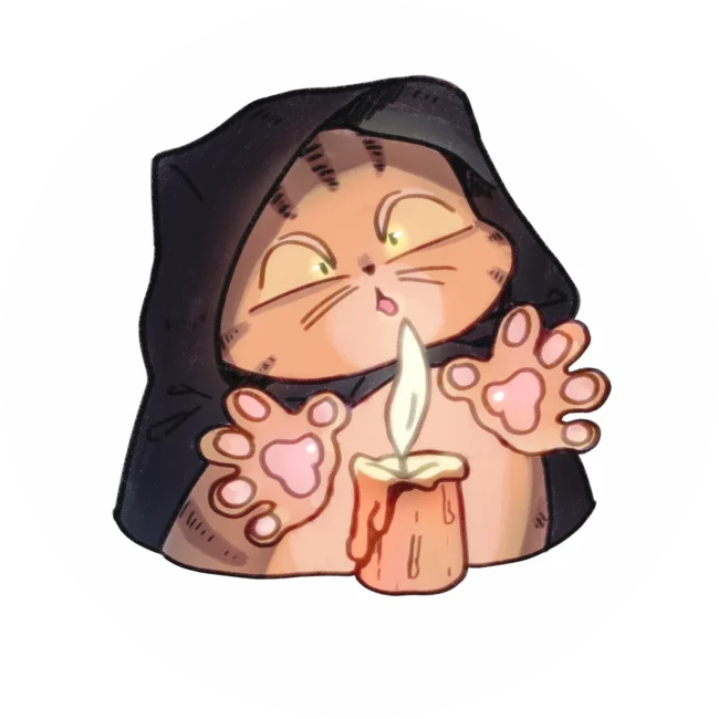 Значок 34мм "Котик"