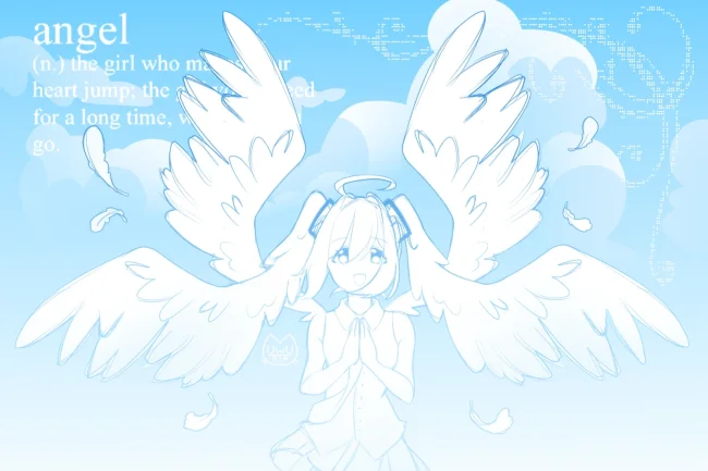 Открытка "Angel Miku"