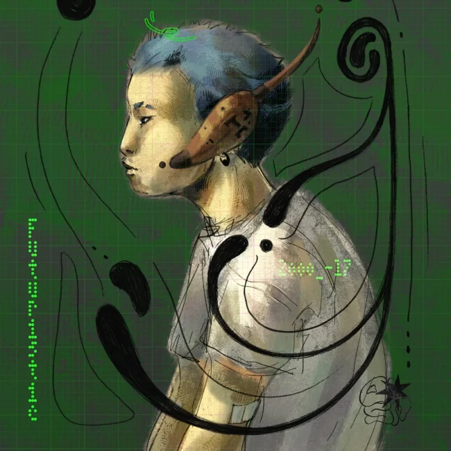 Открытка "Cyber futuristic 2000s"