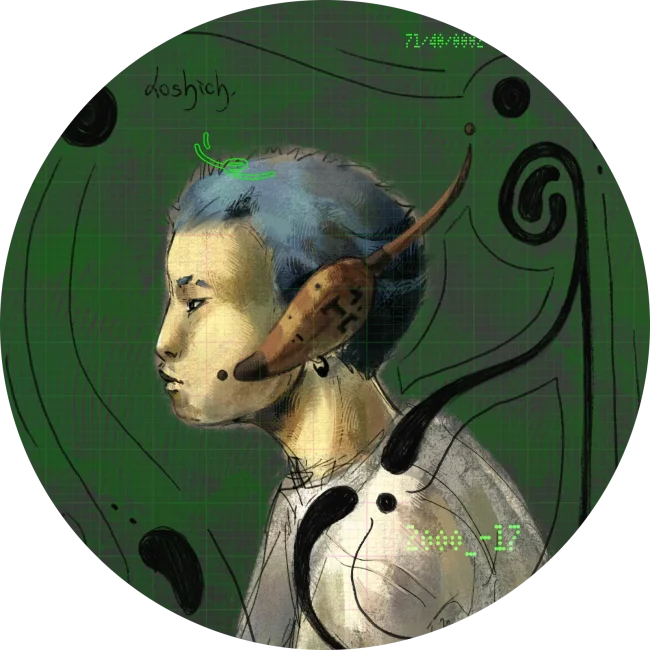 Значок 56мм "Cyber futuristic 2000s"
