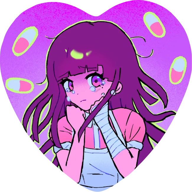 Значок-сердечко "Hospital mikan@_@"